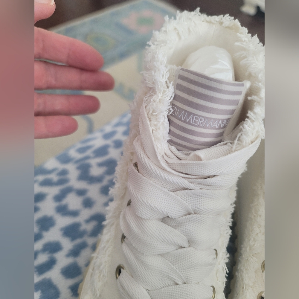 Zimmermann Cotton High-Top Sneakers NW_ Box - Picture 3 of 10
